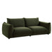 Luxurious Moss Green Velvet Three-Seater Sofa - Modern Minimalist Living Room Comfort