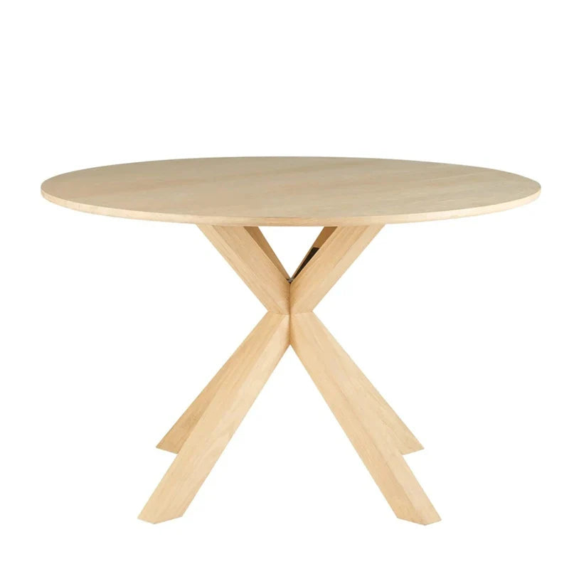 Classic Solid Oak Wood Round Dining Table Modern Kitchen Wedding Furniture