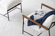 Minimalist Nordic Steel Upholstered Accent Chair Ottoman for Modern Living Spaces
