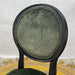 French Classic Solid Oak Louis Velvet Bar Stool Dining Chair
