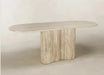 Tostone Irregular Travertine Dining Table: Customizable Minimalist Natural Stone Design