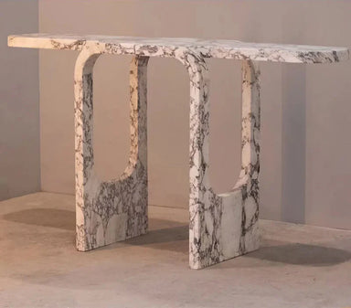 Luxurious Natural Calacatta Viola Marble Console Table for Elegant Living Spaces