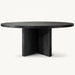 Elegant Solid Oak Round Dining Table for Luxury Homes and Commercial Spaces