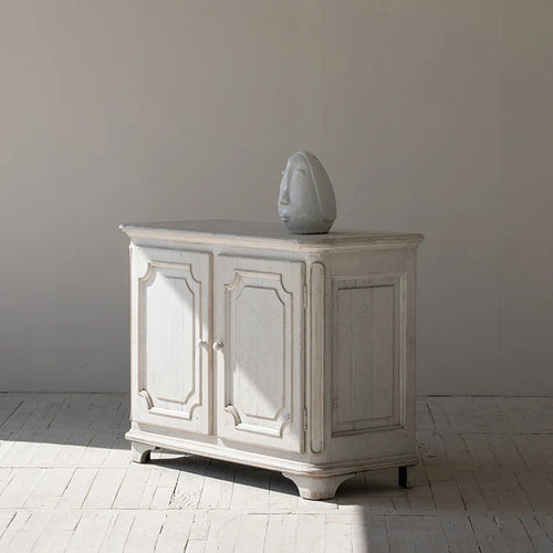 Chic European Country Antique White Sideboard Recycled Pine Wood Cabinet