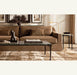 Luxury American Retro Rectangular Double Glass Coffee Table, Solid Iron Frame