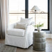Single French Style Accent Sofa Chair, Linen Upholstered Living Room Lounge Armchair