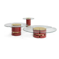 Elegant Modern Round Gold Glass Living Room Decor Coffee Table