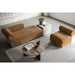 Elegant French Oak Fabric Living Room Sofa Set - Modern Nordic Design