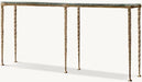 Modern Industrial Steel & Glass Console Table - Handcrafted Rectangular Entryway Furniture