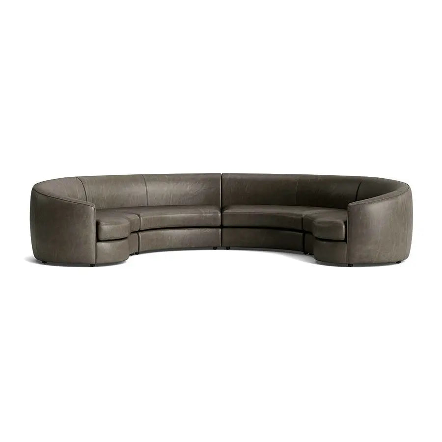 Luxurious Curved Fabric Sectional Sofa Set for Modern Home Living