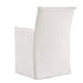 Elegant White Linen Slipcover Dining Armchair Modern Classic Wood Frame Comfort