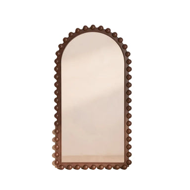 Elegant French Retro Wood Floor & Wall Mirror - Decorative Accent Mirror