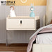Chic Square Solid Wood Top Acrylic Base Modern Hotel Bedside Table