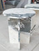 Tostone Luxury Arabescato White Marble Side Table Elegant Modern Living Room