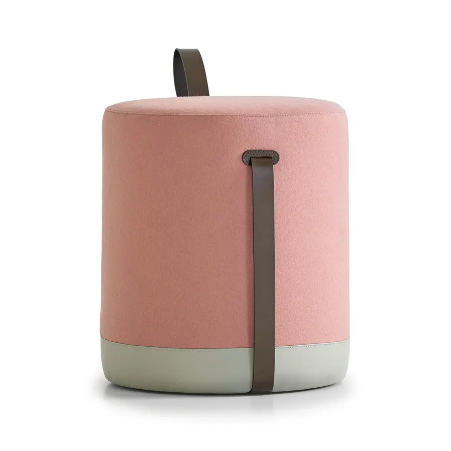 Plush Round Velvet Ottoman Pouf: Modern Living Room Seating Accent