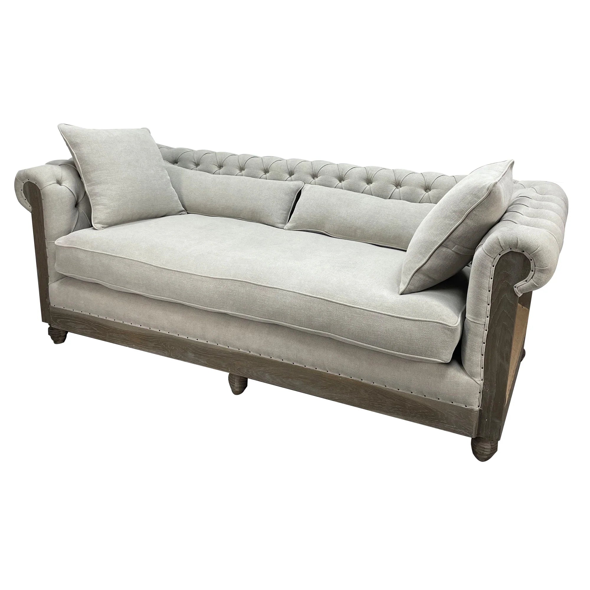Opulent French Antique Solid Oak Wood Sofa Couch for Elegant Living Spaces