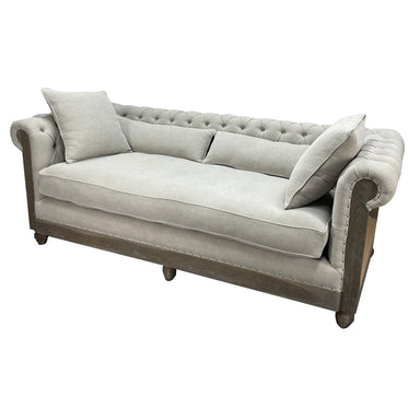 Opulent French Antique Solid Oak Wood Sofa Couch for Elegant Living Spaces
