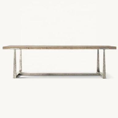 Elegant Wrought Metal Dining Table & Chair Set, Villa Club Restaurant Furniture