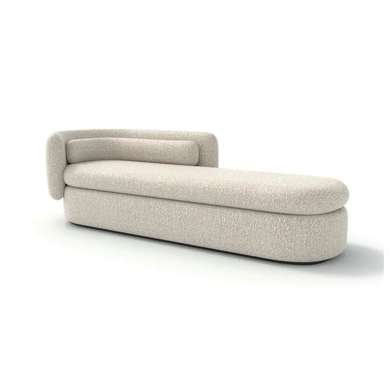 Premium Boucle Fabric Daybed Chaise Lounge for Modern Homes Office