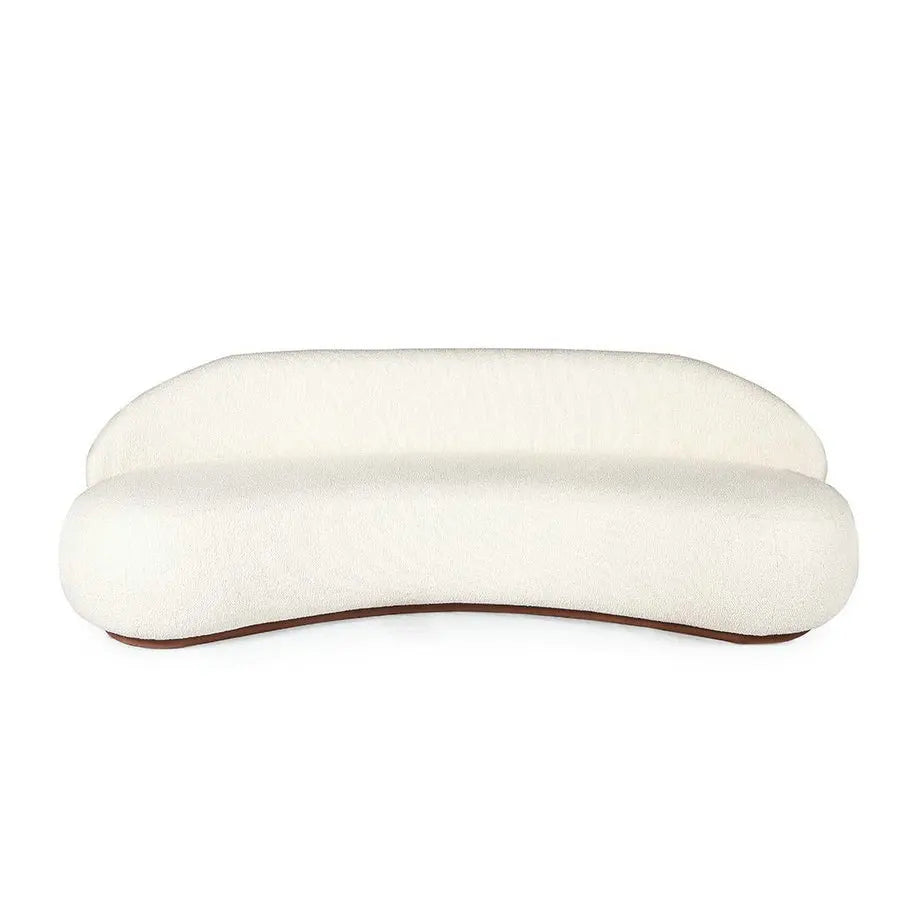 Elegant Modern Curved Velvet Sofa White Luxury Living Room Couch