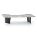 Luxury Marble & Solid Wood Ellipse Coffee Table for Living Room