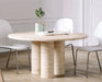 Elegant Natural Travertine Round Coffee Table – Modern Living Room Centerpiece