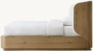 Modern Fabric Oak Shelter Bed for Teenagers, Customizable Bedroom Furniture