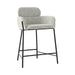 Ergonomic Velvet Bar Stool for Kitchen Cafe Counter High Stool