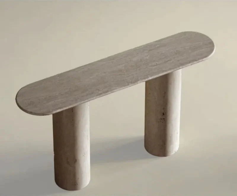 Luxurious Natural Travertine Entryway Console Table for Modern Living Spaces