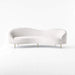 Luxurious Italian Velvet Linen Upholstered Sofa with Stainless Steel Legs