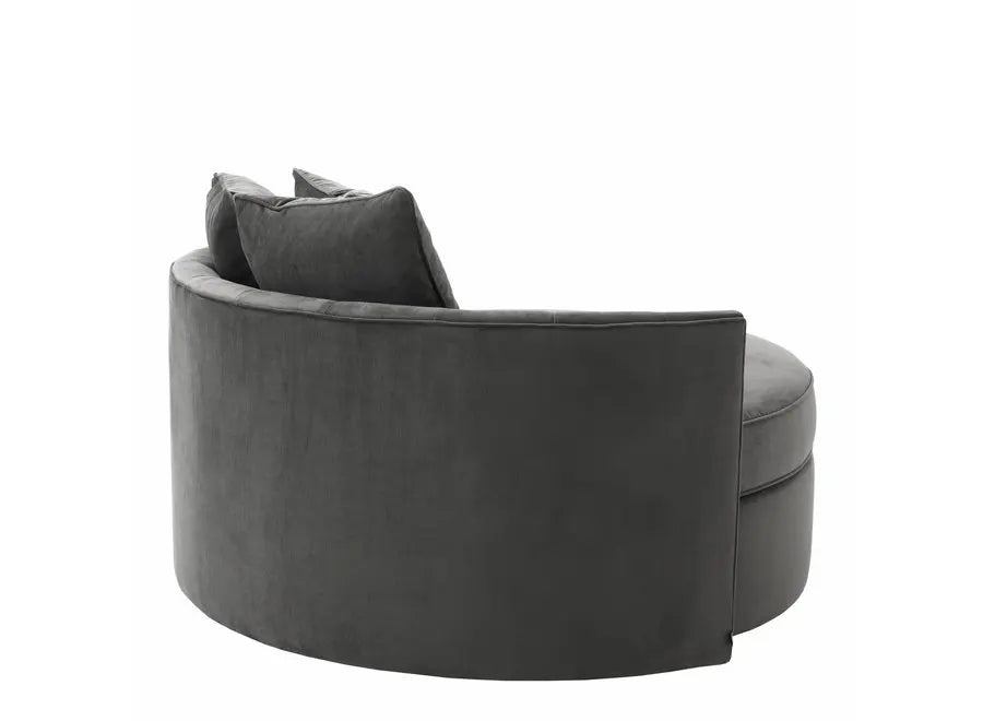 Luxurious Round Velvet Accent Sofa Chair for Living Room Events Weddings