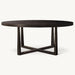 Elegant Round Forged Metal Dining Table, Marble Top, Custom Sizes Available