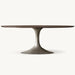 Elegant Oval Dining Table, Solid Wood Veneer, Custom Sizes, Modern Farmhouse Style