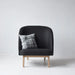 Modern High Back White Boucle Club Chair for Living Room Comfort