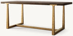 Luxury Modern Console Bar Table - Mixed Material Wood & Metal Design