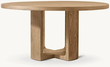 Modern Luxury Oak Wood Round Bronte Dining Table Custom Sized