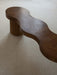 Elegant Nordic Fluted Oak Bench with Waved Top for Hallway Living Room