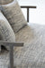 Cozy Nordic Round Accent Chair - Modern Fabric Oak Single Sofa