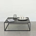 Sleek Modern Black Metal Square Coffee Table for Stylish Living Rooms