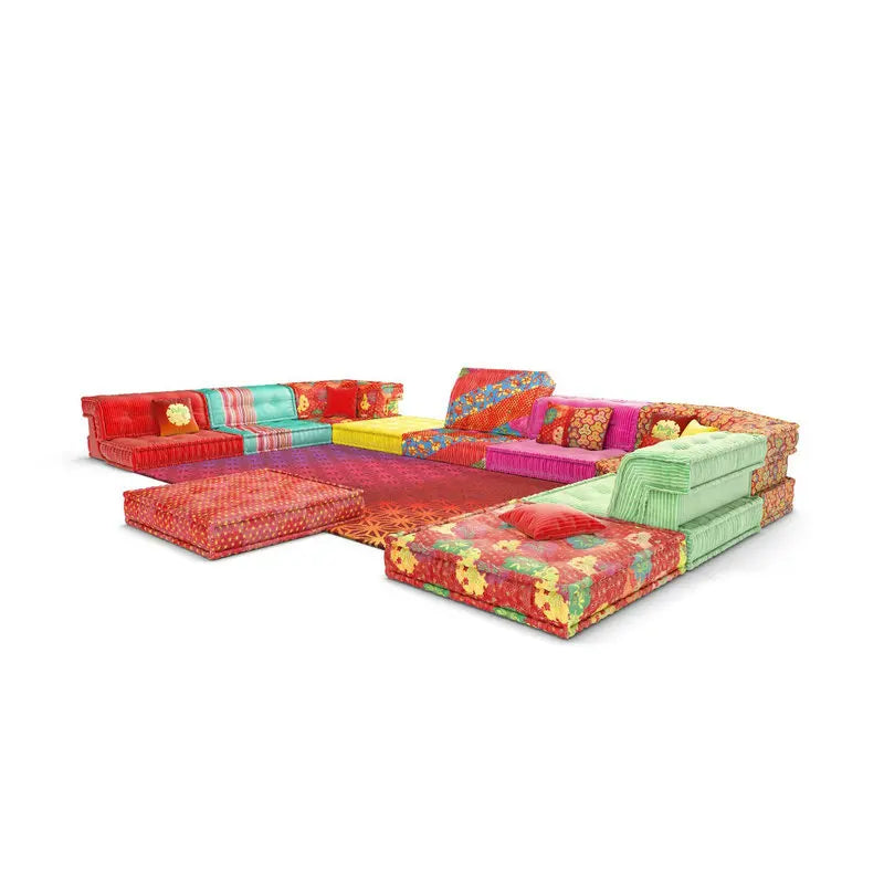 Modern Luxury Modular Velvet Sofa Set for Villa Living