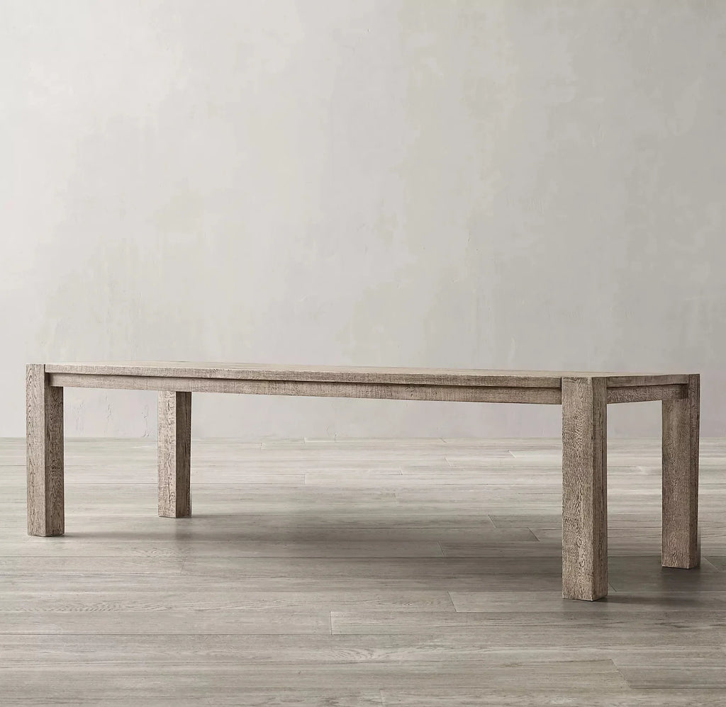 Premium Solid Wood Rectangular Dining Table - Modern Home Furniture