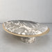 Luxury Designer Oval Leaf Calacatta Viola Marble Top Gold Stainless Steel Coffee Table