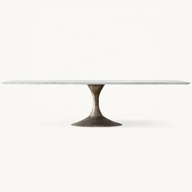 Elegant American Marble Dining Table Set - Customizable for Upscale Homes & Clubs