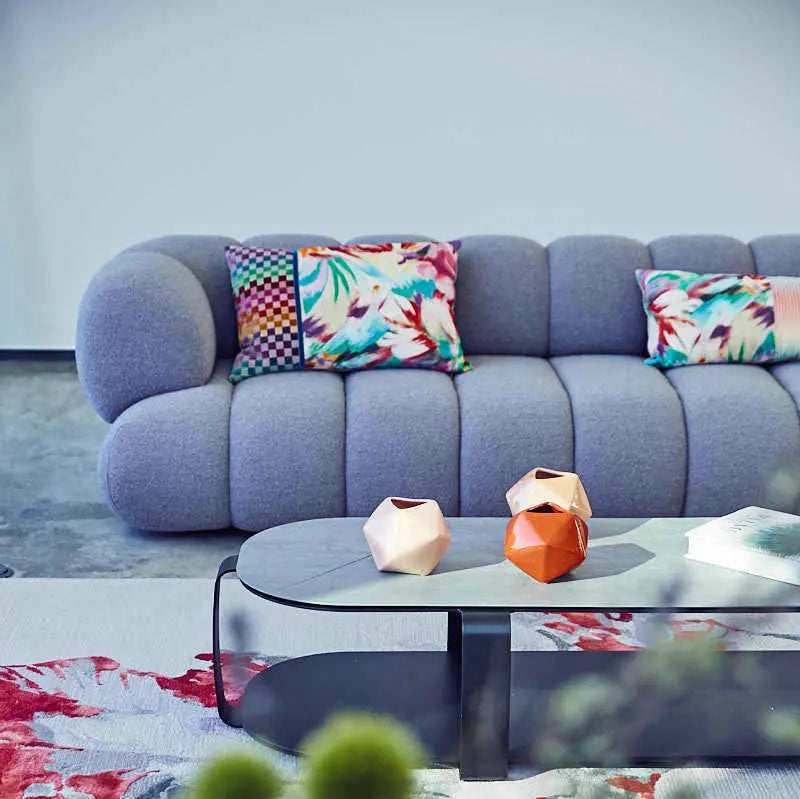 Modern Italian Teddy Fabric Upholstered Luxury Living Room Sofa