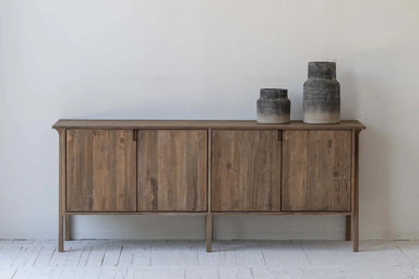 Rustic Reclaimed Pine Wood Sideboard Cabinet - Retro Kitchen Storage Furniture