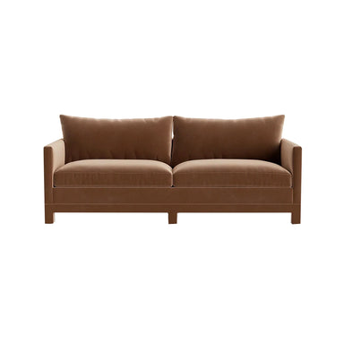 85-inch Modern Velvet Sofa Couch, Wood Design, Leisure Living Room Furniture