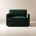 Luxurious 100-inch Green Velvet Sofa Modern Minimalist Living Room Couch