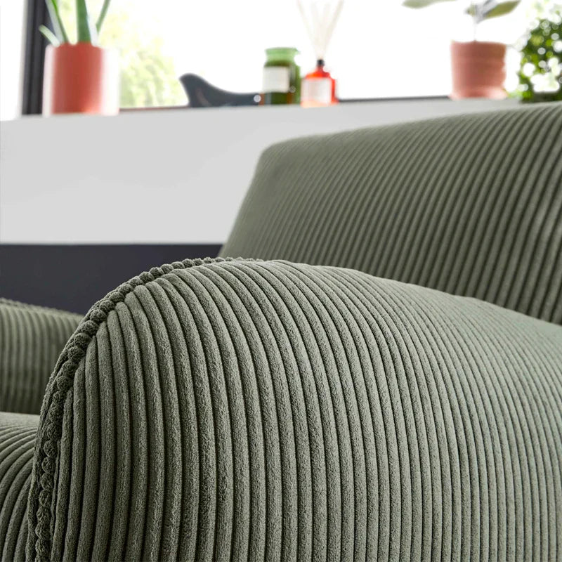 Modern Nordic Corduroy Fabric Lounge Chair, Designer Metal Frame Leisure Armchair