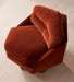 Luxurious Hexagonal Velvet Swivel Living Room Armchair with Solid Oak Base