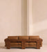 Luxury Italian Genuine Leather Three-Seater Sofa Couch Set for Living Room